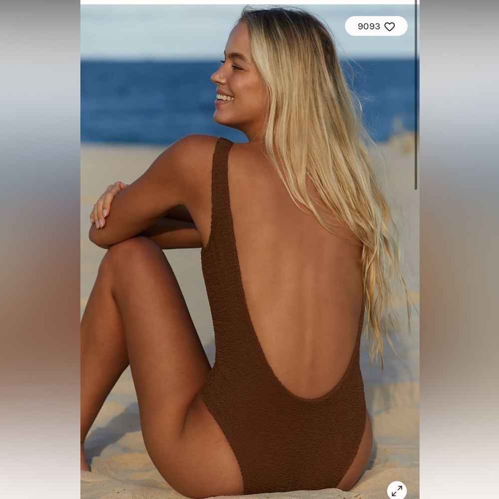 Free People Brown One Piece Swimsuit